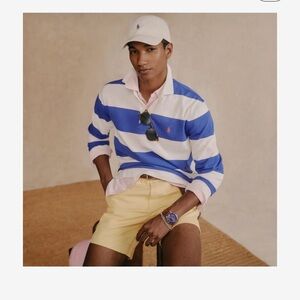 Polo Ralph Lauren Mens Yellow Chino Shorts Stretch